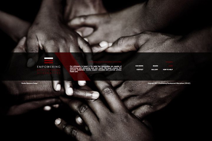 Screenshot 1 of the Empowering Development Alternatives Project